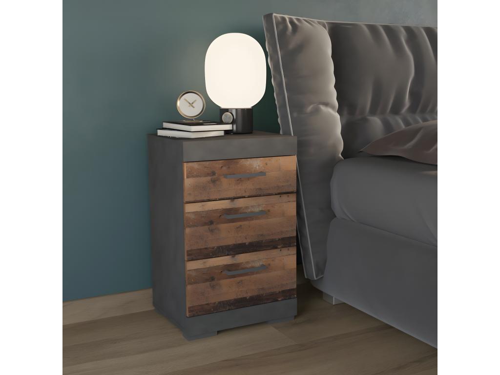 Zensova 3-Drawer Side Table, 64cm, Oak, UCJI63186