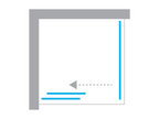 Shower Door with Side Panel, Corner Opening - 150x70x200 - MATTE WHITE - PRIME - LEFT UXNL96925