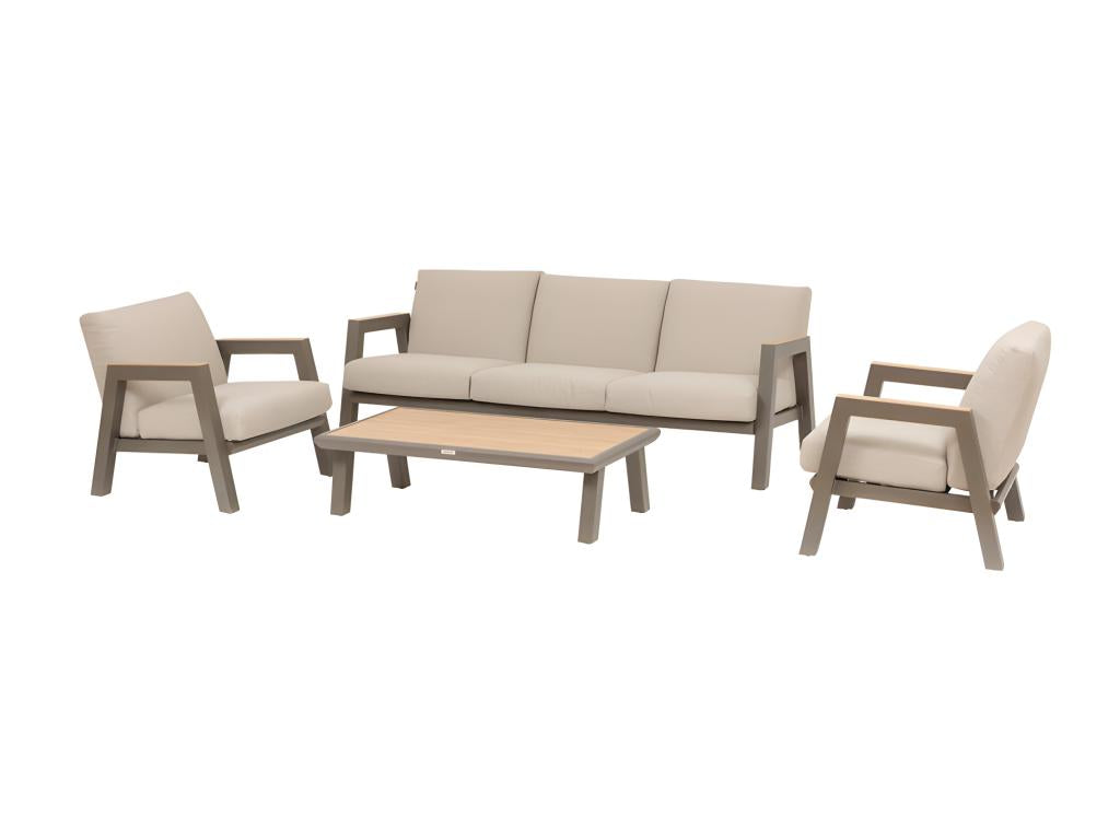 Zensova 5-seater garden furniture set in beige and praline, Zensova ICJO67400