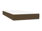 Upholstered bed base with mattress, dark brown, 80x200 cm, NLWR85918