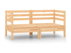 2-seater garden sofa, solid pine wood HLKL23638
