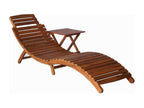 Brown wooden sun lounger/deckchair 184x55x64 cm 02 0012602 WALD38321