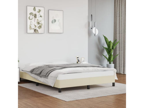 Cream Bed Frame 140x200 cm Faux Leather OTXA00998