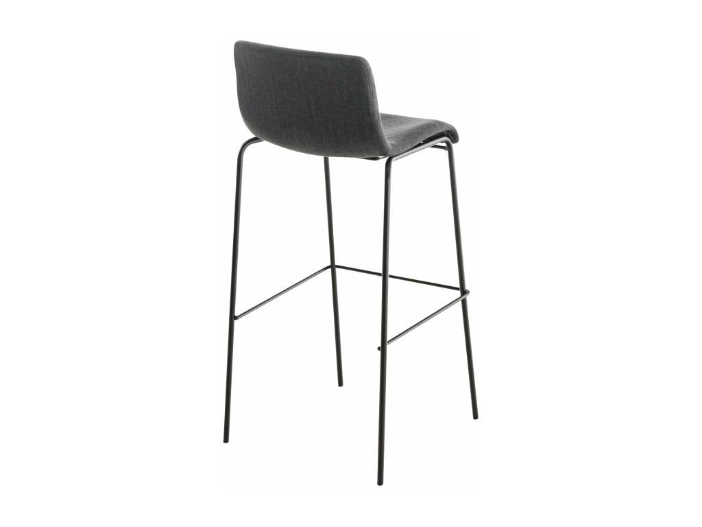 Bar stool x1 grey metal 43x48x100 cm 10 0004955 CHZU99706