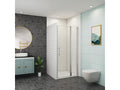 Lumenao shower door 70x197cm with 1 fixed panel in 6mm anti-limescale glass LWFY01358