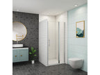 Lumenao shower door 70x197cm with 1 fixed panel in 6mm anti-limescale glass LWFY01358