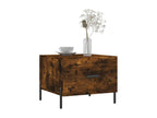 Smoked oak coffee table 50x50x40 Engineered wood KHQE33812