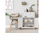 Bathroom cabinet with 2 slatted doors and shelves 60x30x80.5 cm PSXW76892