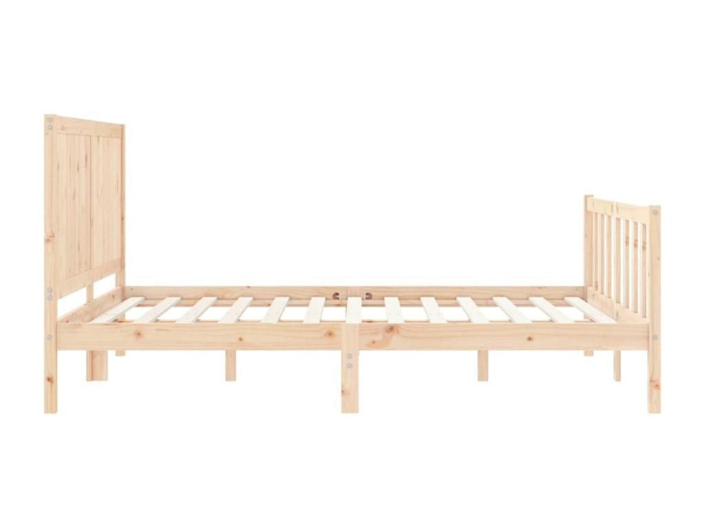 Bed frame with headboard 160x200 cm solid wood IMVL11933