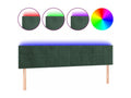 LED headboard Dark green 200x5x78/88 cm Velvet HDCW23315