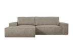 Elariva NZWR04704 Left-Hand Corner Convertible Sofa in Corduroy