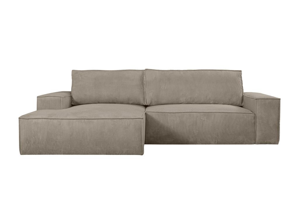 Elariva NZWR04704 Left-Hand Corner Convertible Sofa in Corduroy