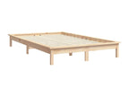 Bed frame 150x200 cm Solid pine wood Extra large KFAA32118