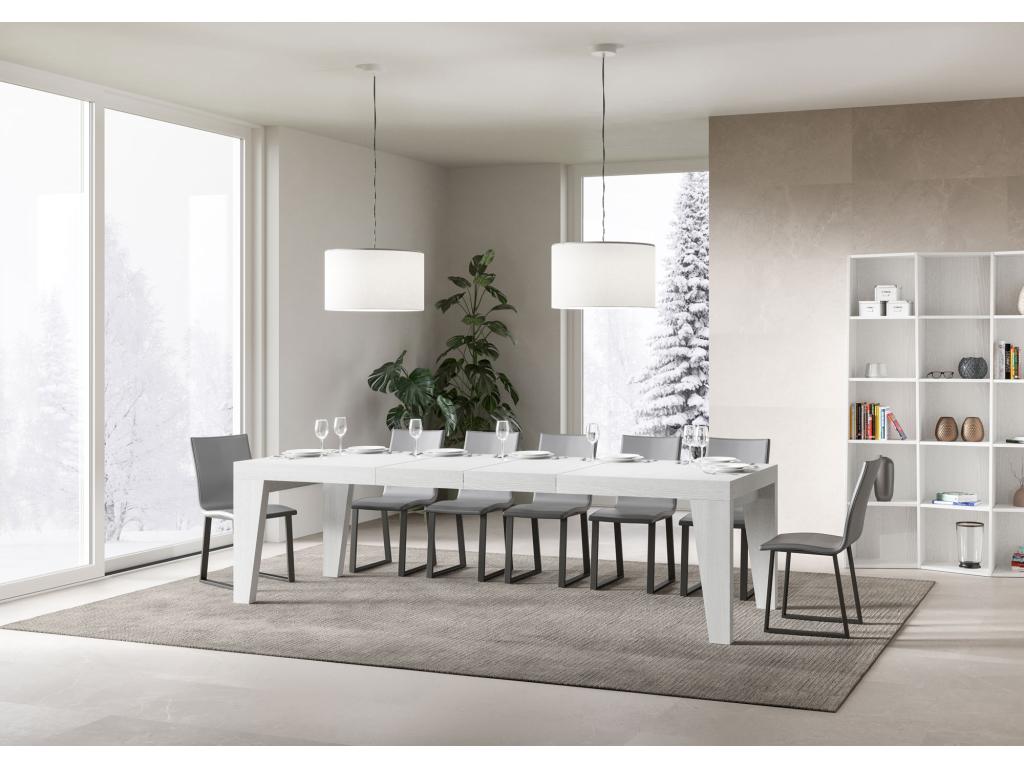 Extendable table 90x160/264 cm Zensova Ash White LFYU15679