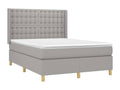 Zensova upholstered bed with light grey mattress 140x200cm Zensova BZWA08189