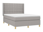Zensova upholstered bed with light grey mattress 140x200cm Zensova BZWA08189