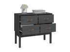 Grey console cabinet 90x40x78 cm Solid pine wood NXNW74950