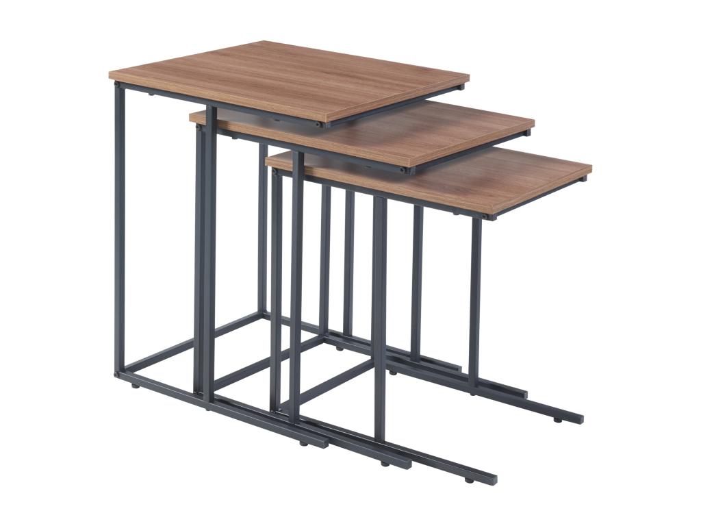 Set of 3 Zensova nesting side tables, Zensova walnut effect, Zensova YOGX47198