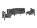 5-piece garden furniture set with cushions, solid pine wood CJOP32282