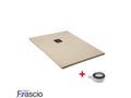 Shower tray 90x180 cm Extra Thin Line White RAL 1013 In Synthetic Resin and Marble Dust With Free Drain RIPZ66378