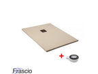 Shower tray 90x180 cm Extra Thin Line White RAL 1013 In Synthetic Resin and Marble Dust With Free Drain RIPZ66378