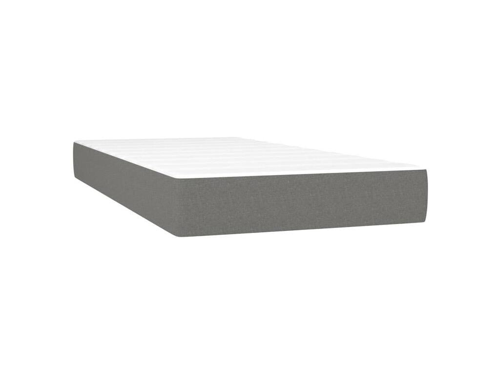 Bed base with mattress, Dark Grey 80x200 Fabric KRMW00973