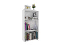 Zensova Wooden Storage Stand Bookshelf Decorative Bookcase Bulas 3 Compartments White SYBJ82272