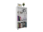 Zensova Wooden Storage Stand Bookshelf Decorative Bookcase Bulas 3 Compartments White SYBJ82272