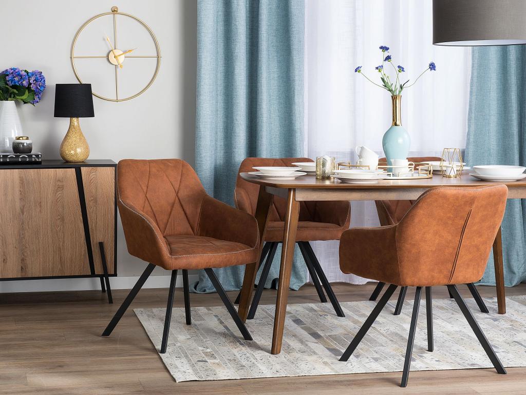 Set of 2 MONEE dining chairs, golden brown, IKZG14391