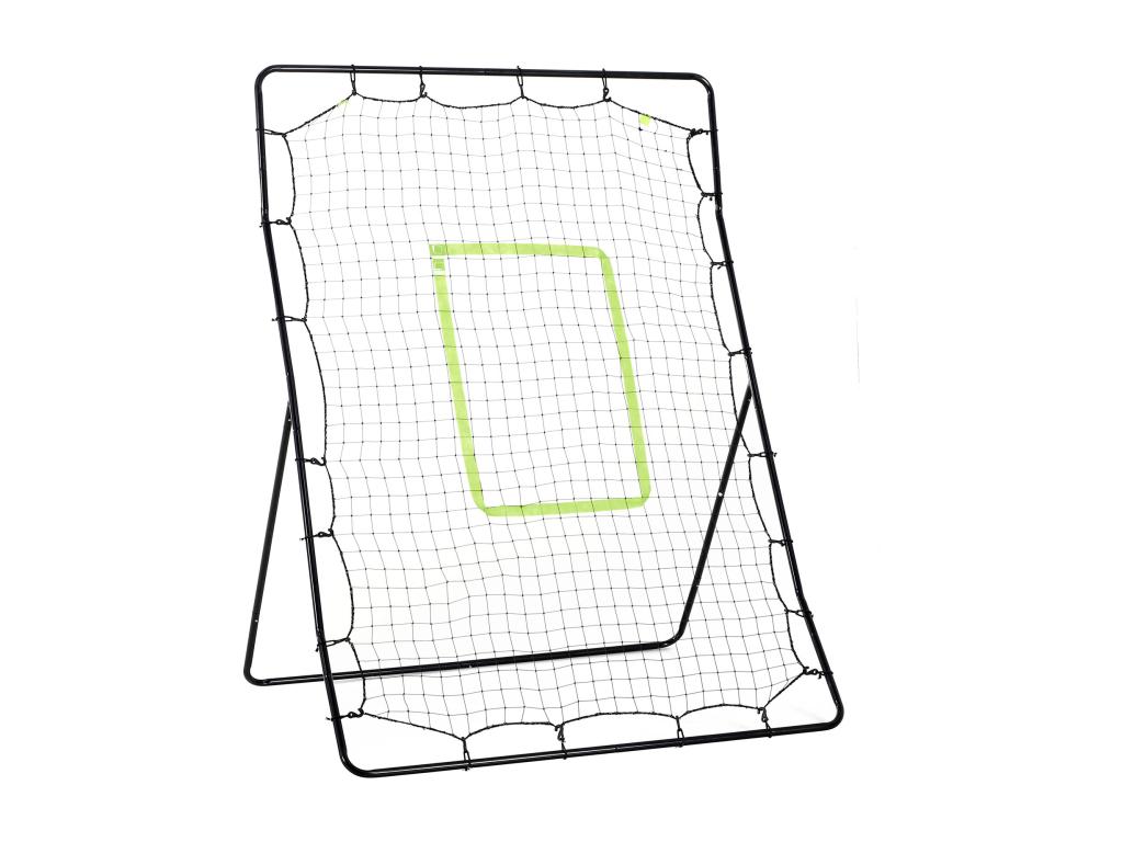 Football rebound net 123L x 90W x 174H cm, target and fixing stakes included, black/green SOLF03426