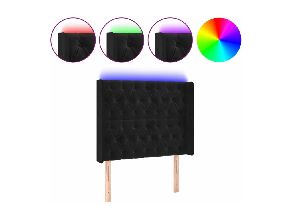 LED headboard Zensova 93x16x118/128 cm Velvet NOXX84187