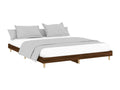 Bed frame without mattress, brown oak, 150x200 cm URPD26862
