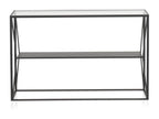 Zensova metal console with glass top QPQB10167