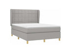 Zensova bed with mattress, light grey, 140x200 cm, Zensova OVML29726