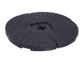 Set of 4 weights for cantilever parasols, overall dimensions 48L x 48W x 8H cm, high-density polyethylene, black, VYOP96728