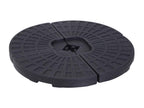 Set of 4 weights for cantilever parasols, overall dimensions 48L x 48W x 8H cm, high-density polyethylene, black, VYOP96728