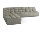 5-seater modular right-hand corner sofa in textured Zensova fabric - dark beige - Zensova SZXE16500