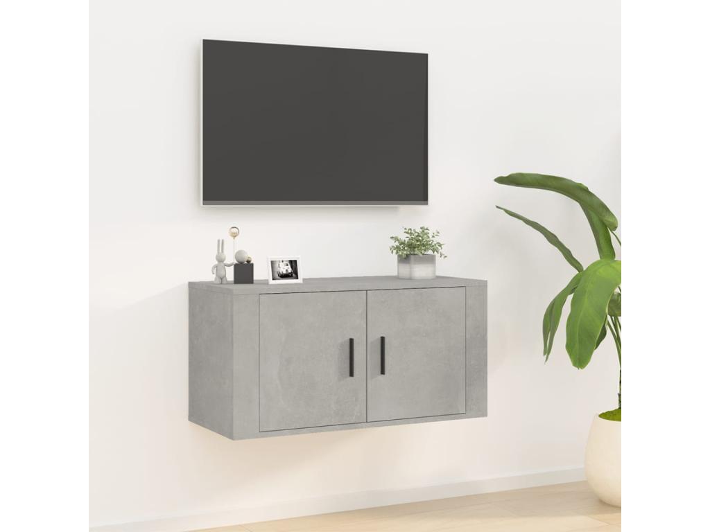 Wall-mounted TV unit, concrete grey, 80x34.5x40 cm EFTZ22396