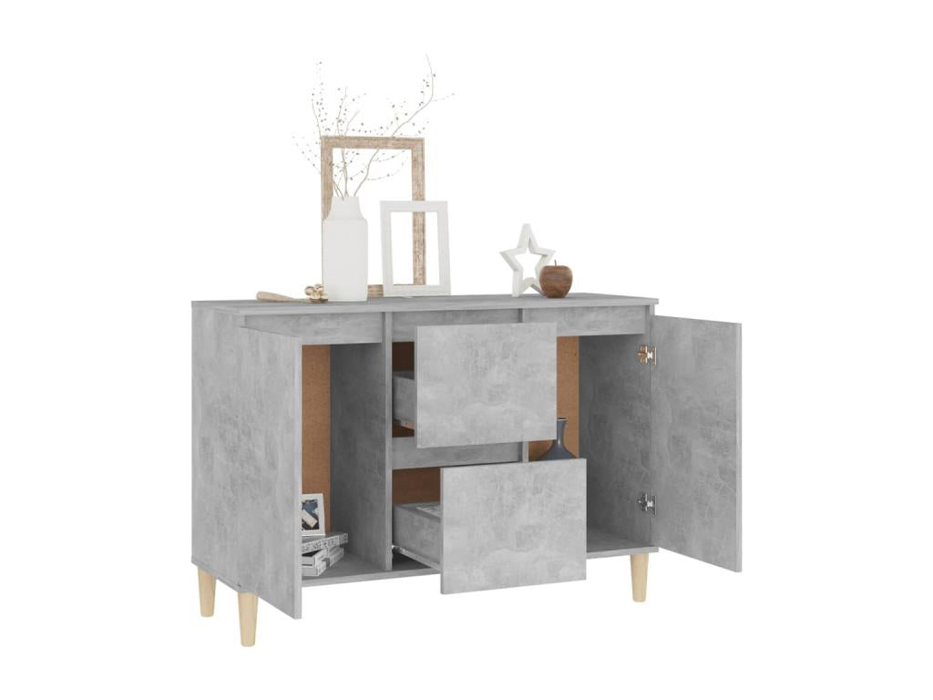 Concrete Gray Sideboard 103.5x35x70 cm Chipboard NDWX57853