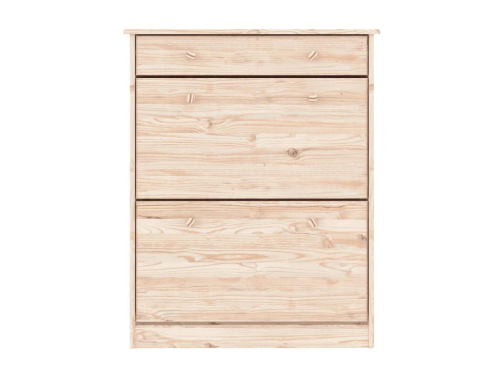 Shoe cabinet 77x35x96 solid pine wood NQVQ17548
