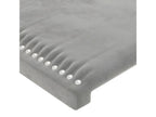 Light Grey LED Headboard 163x16x78/88 cm Velvet ITKA31492