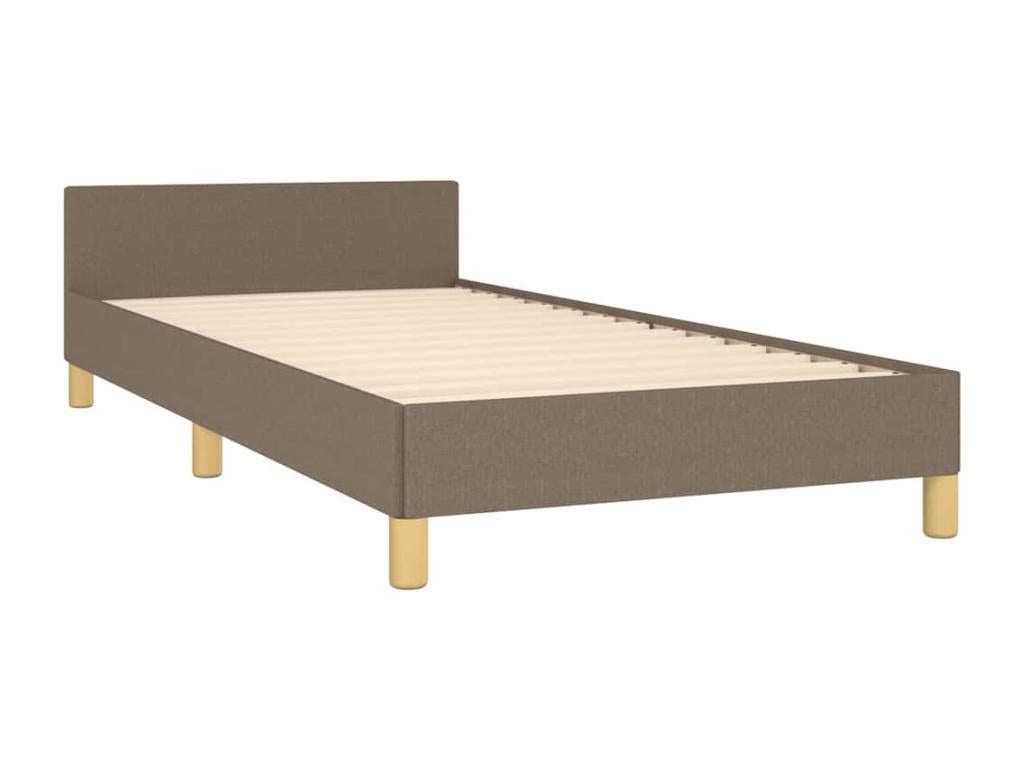 Bed frame with headboard without mattress 90x190cm fabric GVUP62818