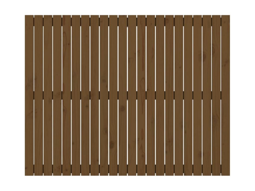 Wall-mounted headboard, honey brown, 140x3x110 cm, solid pine wood, JBCU09488