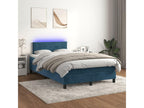 Bed base with dark blue LED mattress 120x190 cm KVPO39787