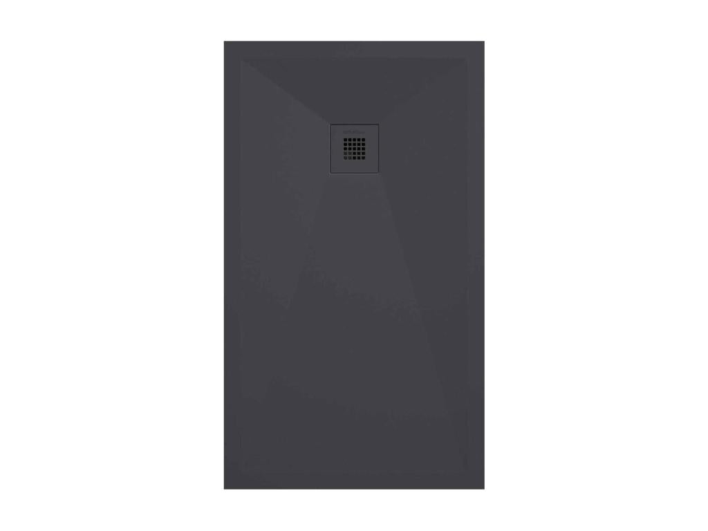Zensova Plus smooth anthracite shower tray with colored grid - 100x90 cm LAGS26120
