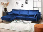 Corner Sofa - Lumenao - Modern Navy Blue Velvet for 3 People JUUF55178