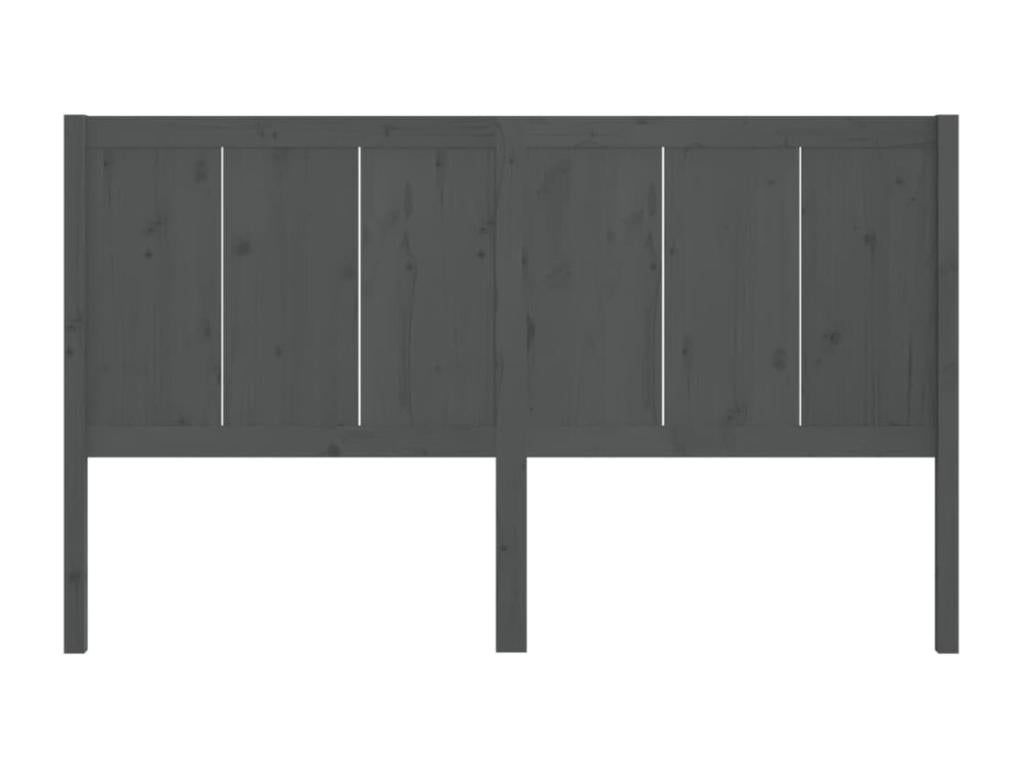 Grey Headboard 125.5x4x100 cm Solid Pine Wood HTST71910