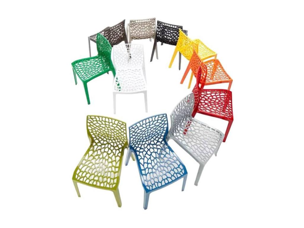 Set of 22 stackable indoor/outdoor modern design Zensova CRWW03687 chairs