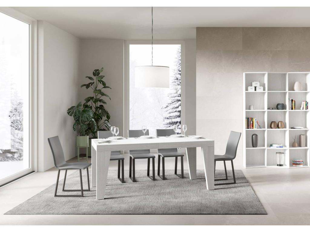 Extendable table 90x160/264 cm Zensova Ash White LFYU15679