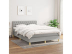 Zensova upholstered bed with light grey mattress 140x200cm Zensova EOJI30827